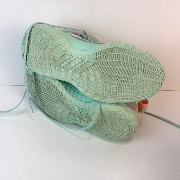 Adidas Harden Vol. 5 J Mint Green Kids Sneakers Size 4.5 Flowers Butterflies - Picture 11 of 11